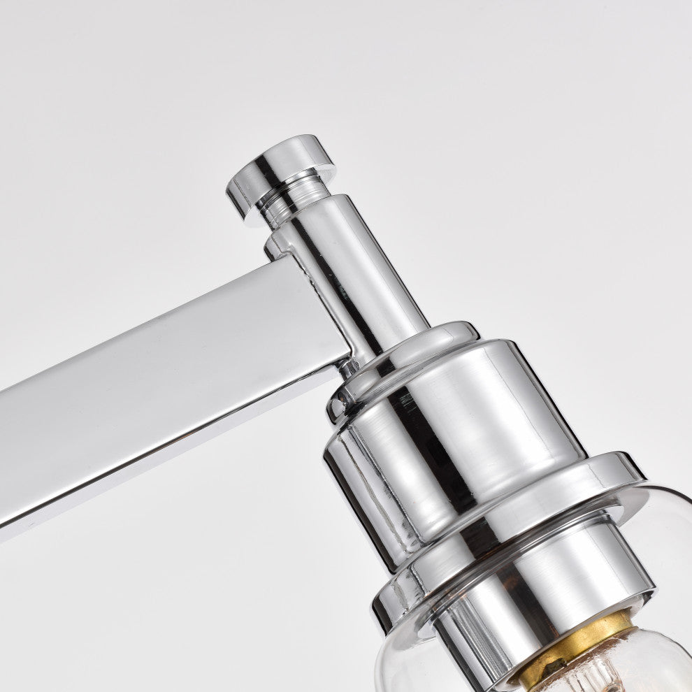 CHLOE Lighting HUDSON Transitional 4-Light Chrome Bath Fixture