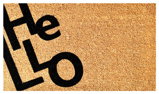 Calloway Mills Angle Hello Doormat,Natural/Black, 30x48