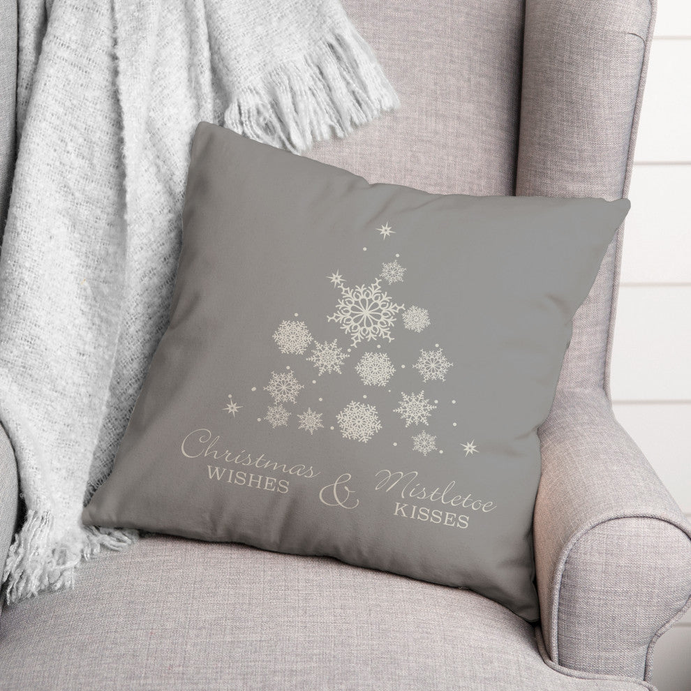 Snowflake Christmas Tree 18x18 Indoor/Outdoor Pillow