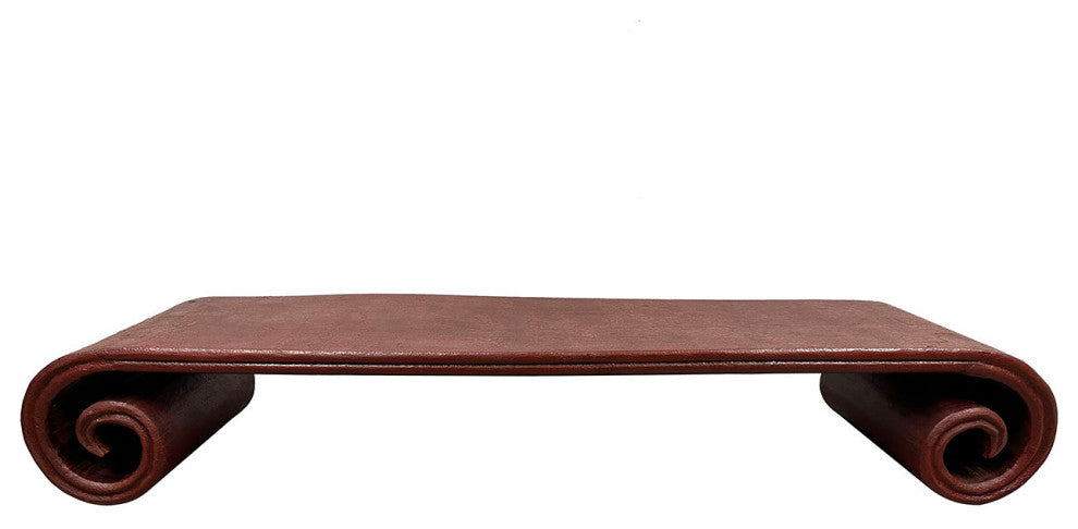 Consigned Late 19th Century Chinese Scrolled Sides Coffee Table