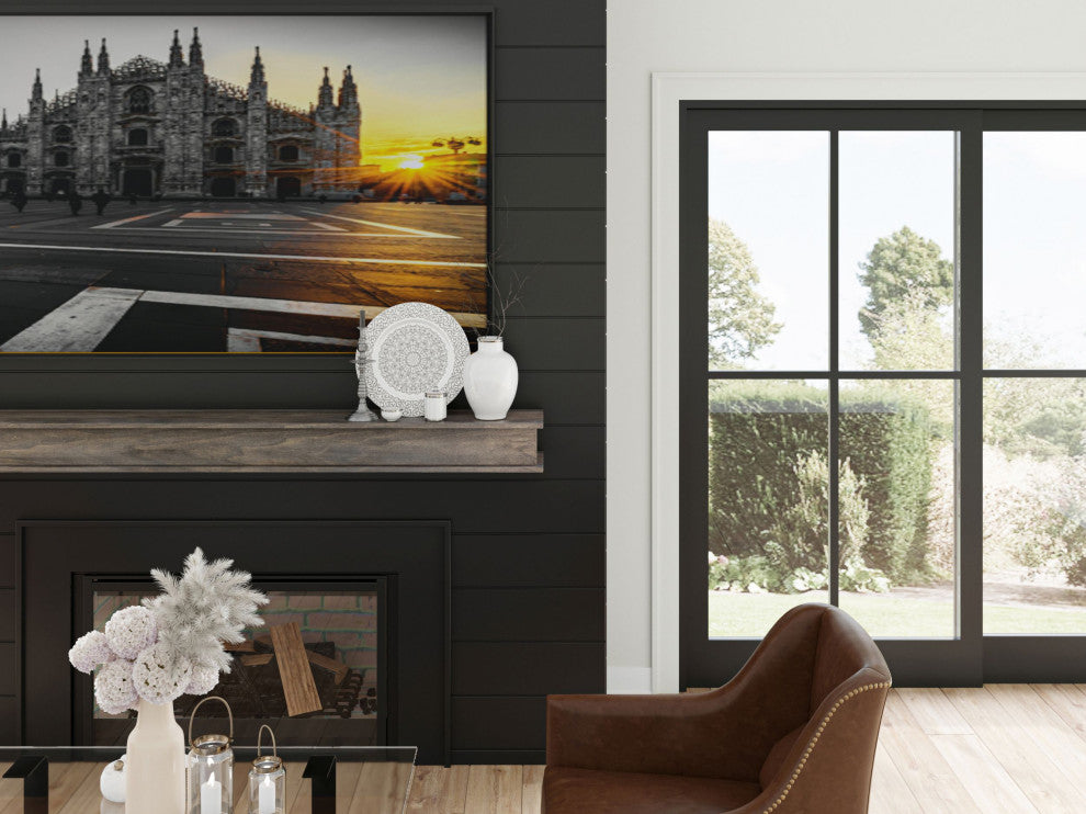 Dogberry Collections Cottage Mantel, Ash Gray, 72