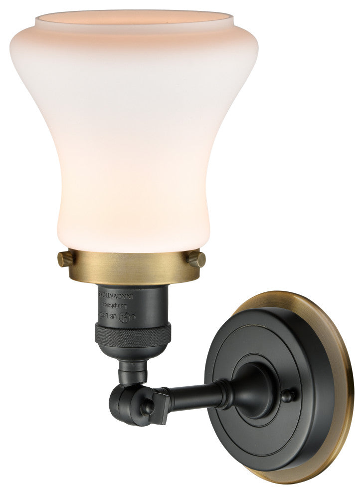 INNOVATIONS LIGHTING 203BK-BPBB-HRBB-G191 Bellmont 1 Light Mixed Metals Sconce