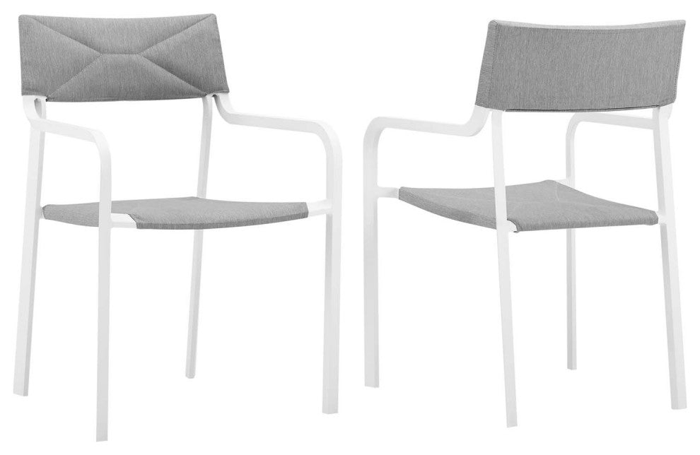 Raleigh Outdoor Patio Aluminum Armchair Set of 2