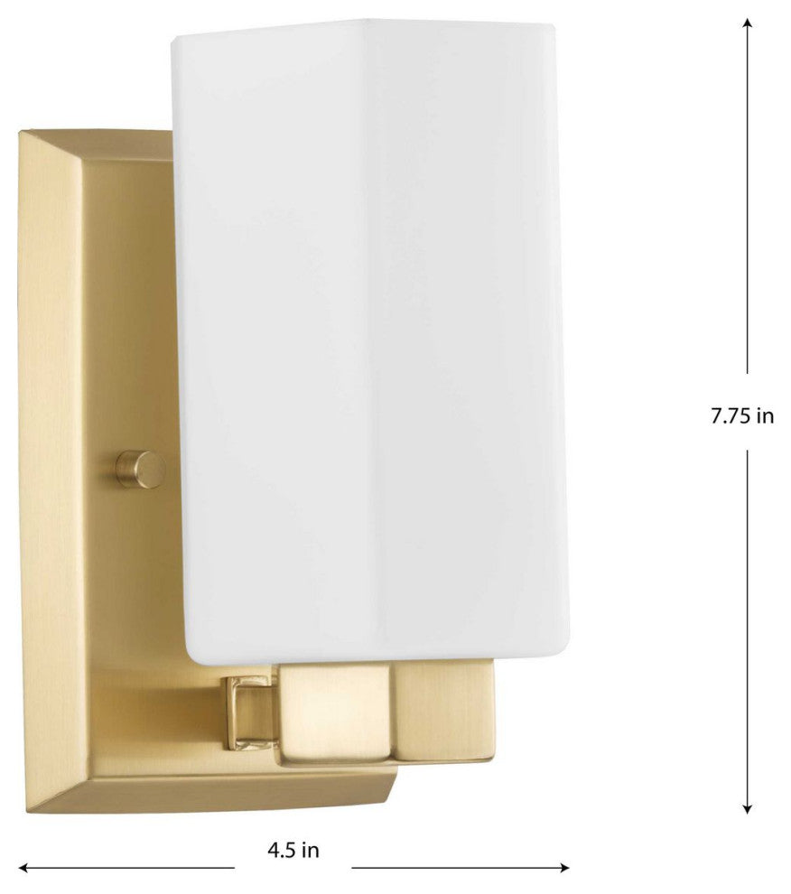 Estrada Collection 1-Light Contemporary Bath and Vanity Light, Brushed Gold