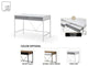 Loft Lyfe Anisa Desk, 2 Storage Drawers, Walnut/Black