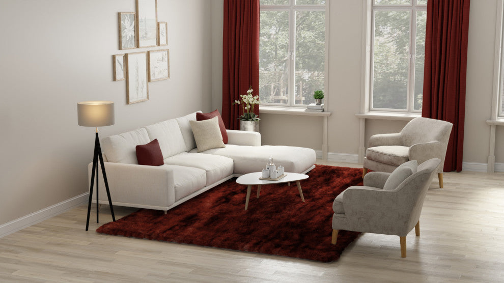 Armada R4550 Modern/Luxury & Glam/Casual Rug, Rust, 7'6"x9'6"