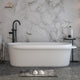 71in Solid Surface Freestanding Bathtub in Matte White