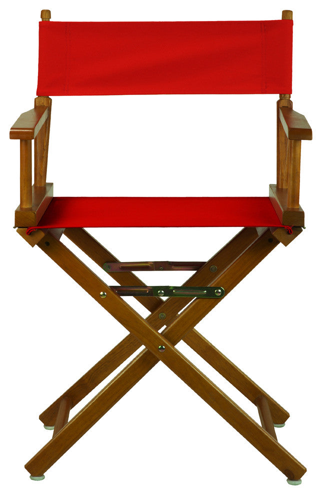 018" Director's Chair Honey Oak Frame-Red Canvas
