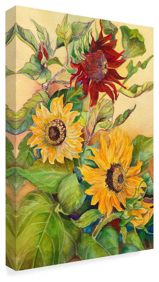 Joanne Porter 'Rust Sunflower' Canvas Art, 19"x12"
