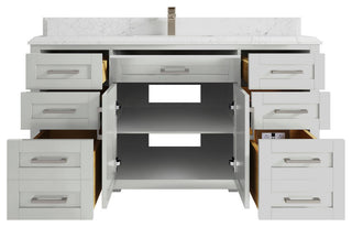Cambridge 60 Single Bathroom Vanity in Coventry Gray 1.5" Empira Quartz