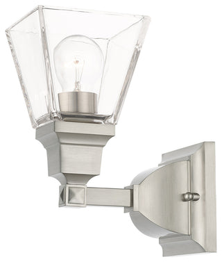 Livex Lighting Mission 1 Light Brushed Nickel Single Sconce