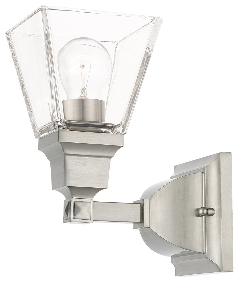 Livex Lighting Mission 1 Light Brushed Nickel Single Sconce