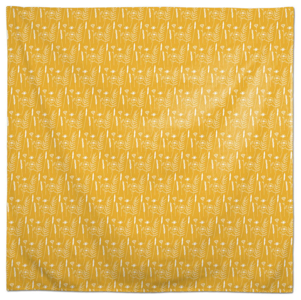Golden Wheat Flower 58x58 Tablecloth