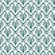Chandelier Damask Forest Green Shelf Paper Drawer Liner, 36x12, Laminated Vinyl