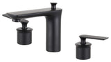 Modica Double Handle Matte Black Widespread Bathroom Faucet With Drain Assembly