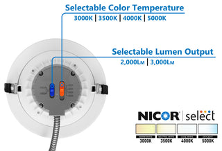 CLR-Select 8" Nickel H/O Commercial Canless LED Downlight Kit
