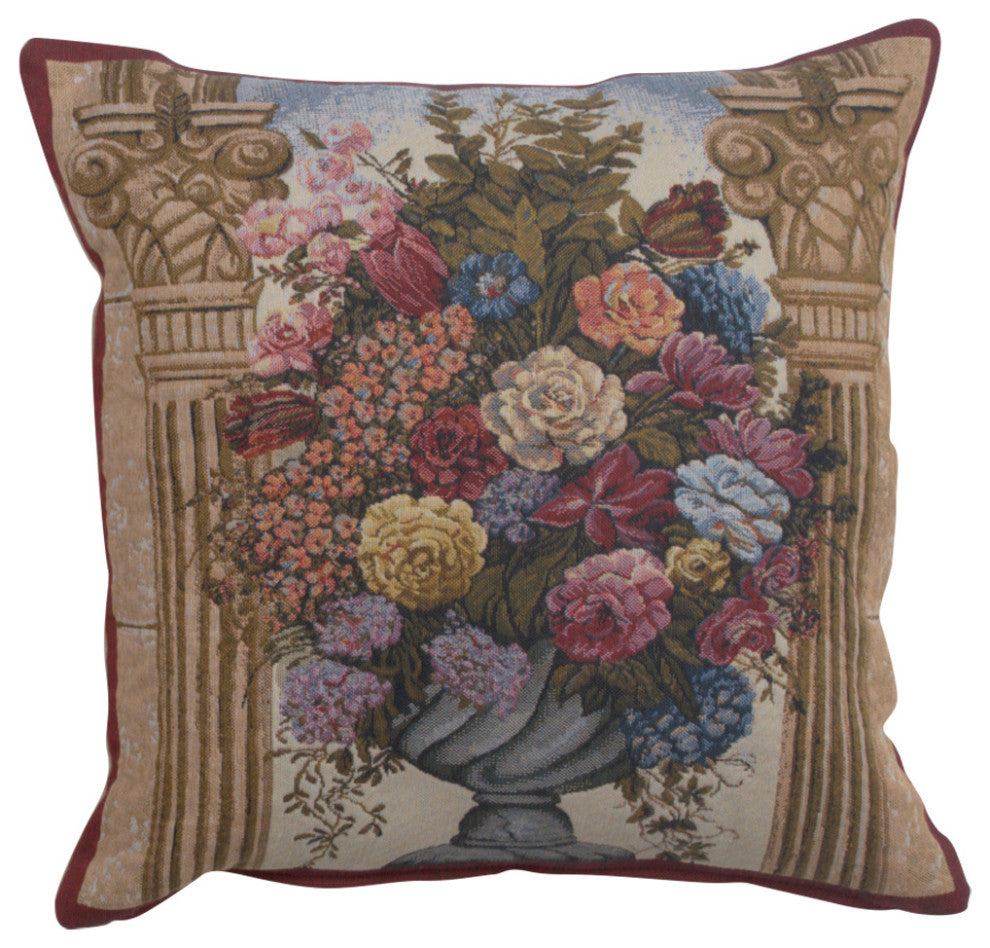 Floral in Arch Decorative Couch Pillow Cover