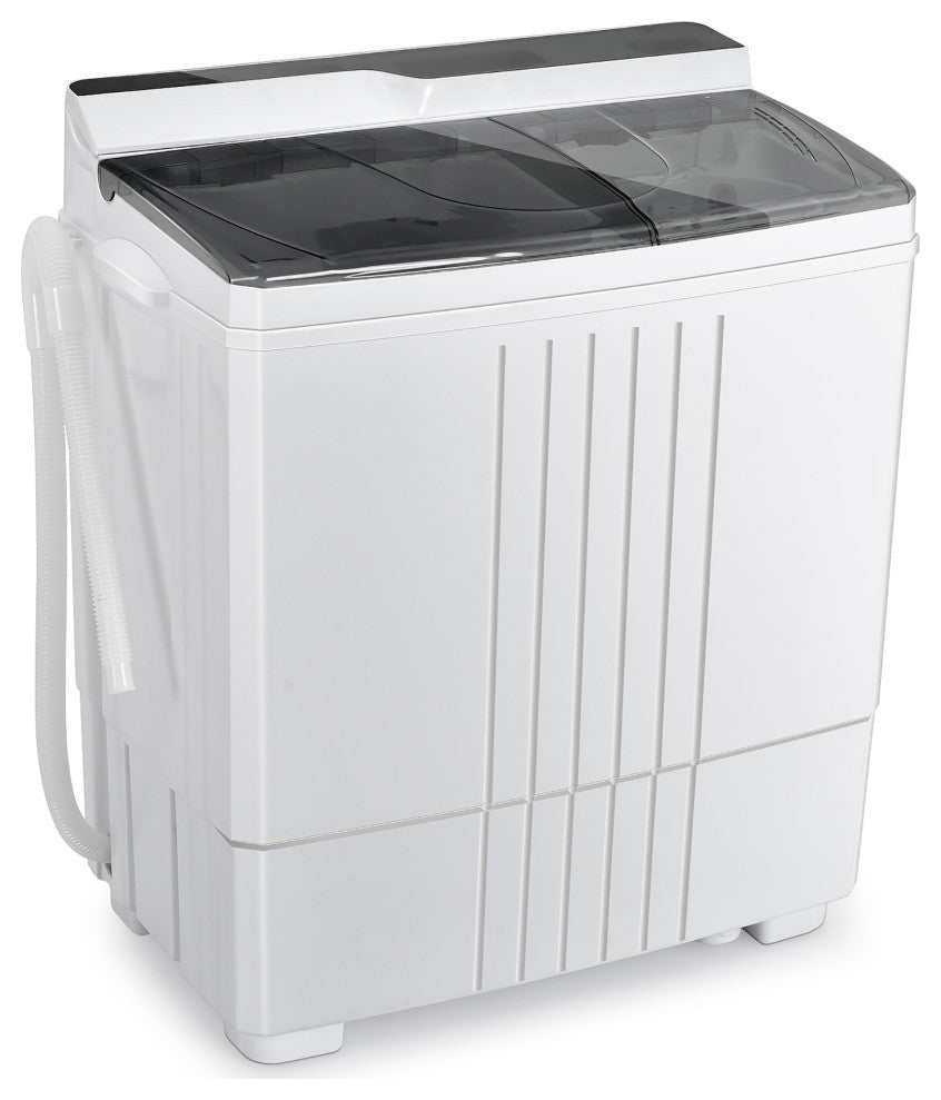 Costway 21LBS Portable Compact Mini Twin Tub Washing Machine Drain Pump Spinner