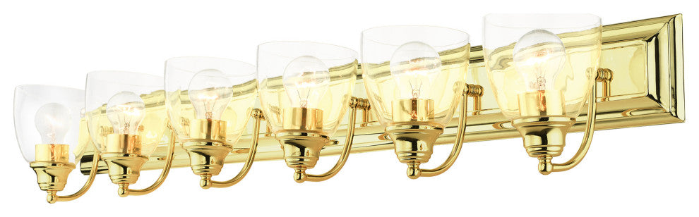 Polished Brass Transitional, Colonial, Vanity Sconce