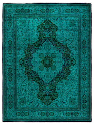 Fine Vibrance, One-of-a-Kind Hand-Knotted Area Rug Green, 9'2"x12'3"