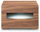 Dazzling contemporary LED Walnut Nightstand With Two Drawers