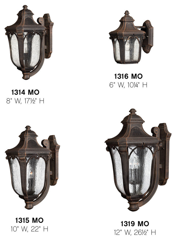 Hinkley Trafalgar Medium Wall Mount Lantern, Mocha