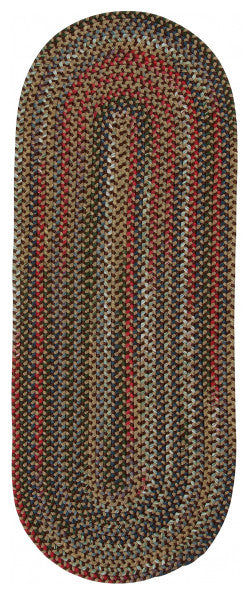 Colonial Mills Rug Wayland Runner Brown Runner, Oval