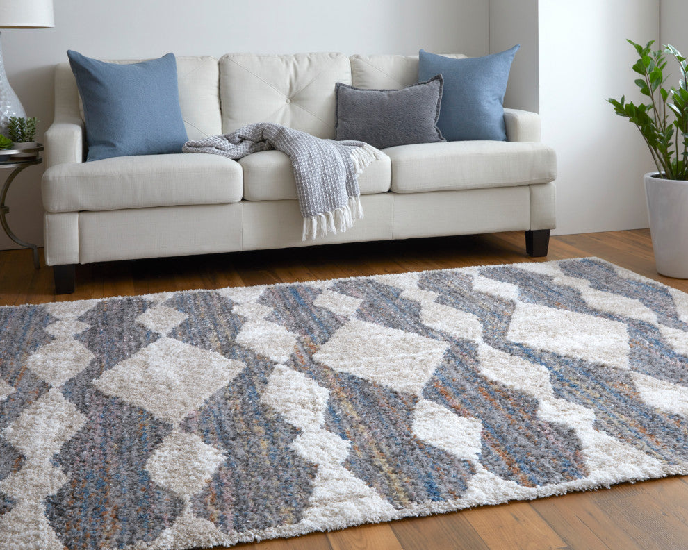 Weave & Wander Caide Contemporary Rug, Gray/Multi, 10'x14'