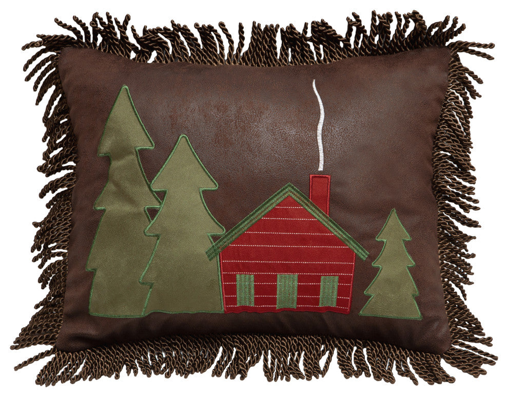 Hidden Cabin Rustic Cabin Throw Pillow, Insert Included, 16"x20"