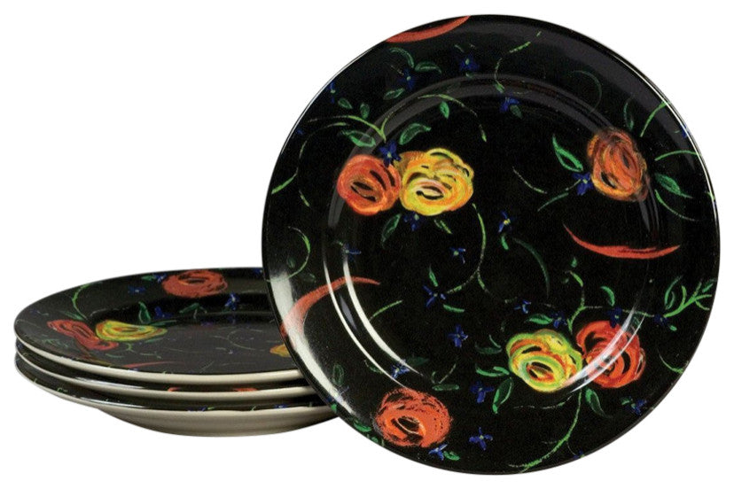 Porcelain Round Rose Plate