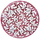 Ceramiche Favaroni Carlo Deruta 16"� Round Serving/Wall Platter w/ Flowers, Red