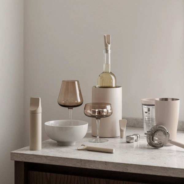 Ilo Set of 4 Wine Accessories, Moonbeam/Beige