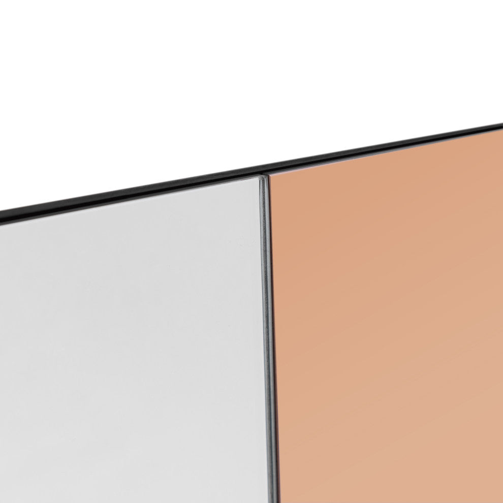 Eric Accent Rectangle Mirror, Rose Gold, 30"x20"
