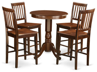 5 Pc Counter Height Pub Set -Pub Table And 4 Dining Chairs