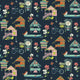 Holalola Caribbean Peel and Stick Wallpaper, Dark Blue