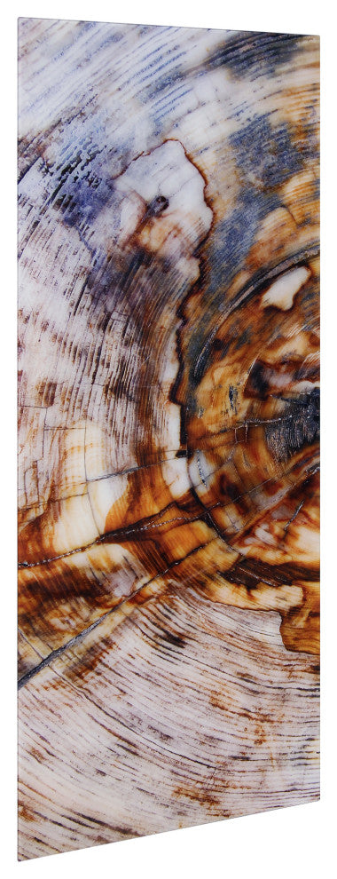 "Impact A"  Abstract Wall Art Frameless Free Floating Tempered Glass