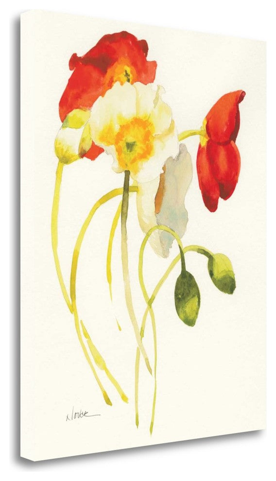 "Red And White Icelands I" By Shirley Novak, Giclee Print on Gallery Wrap Canvas
