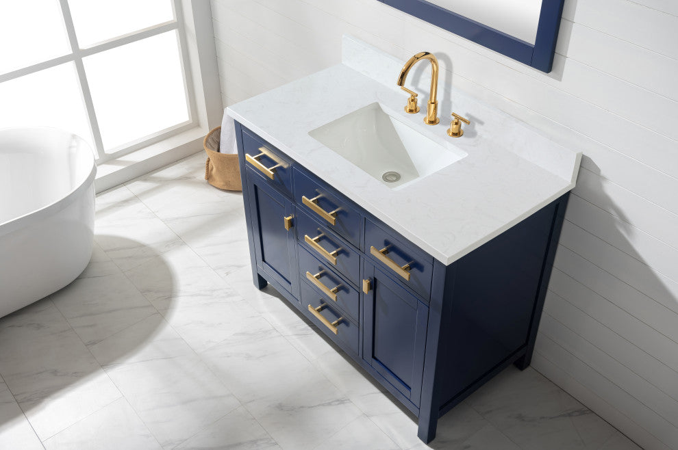 Valentino 42" Single Vanity, Blue