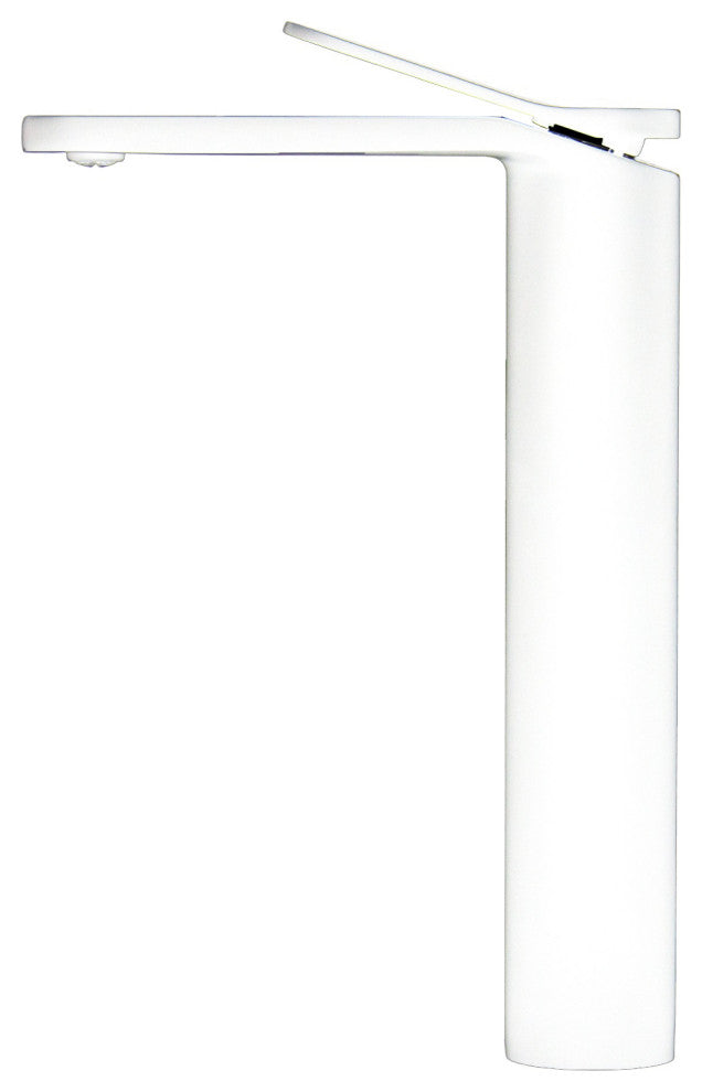 Pro Tall bathroom sink faucet. Vessel sink faucet. Tall Basin Tap, Matte White