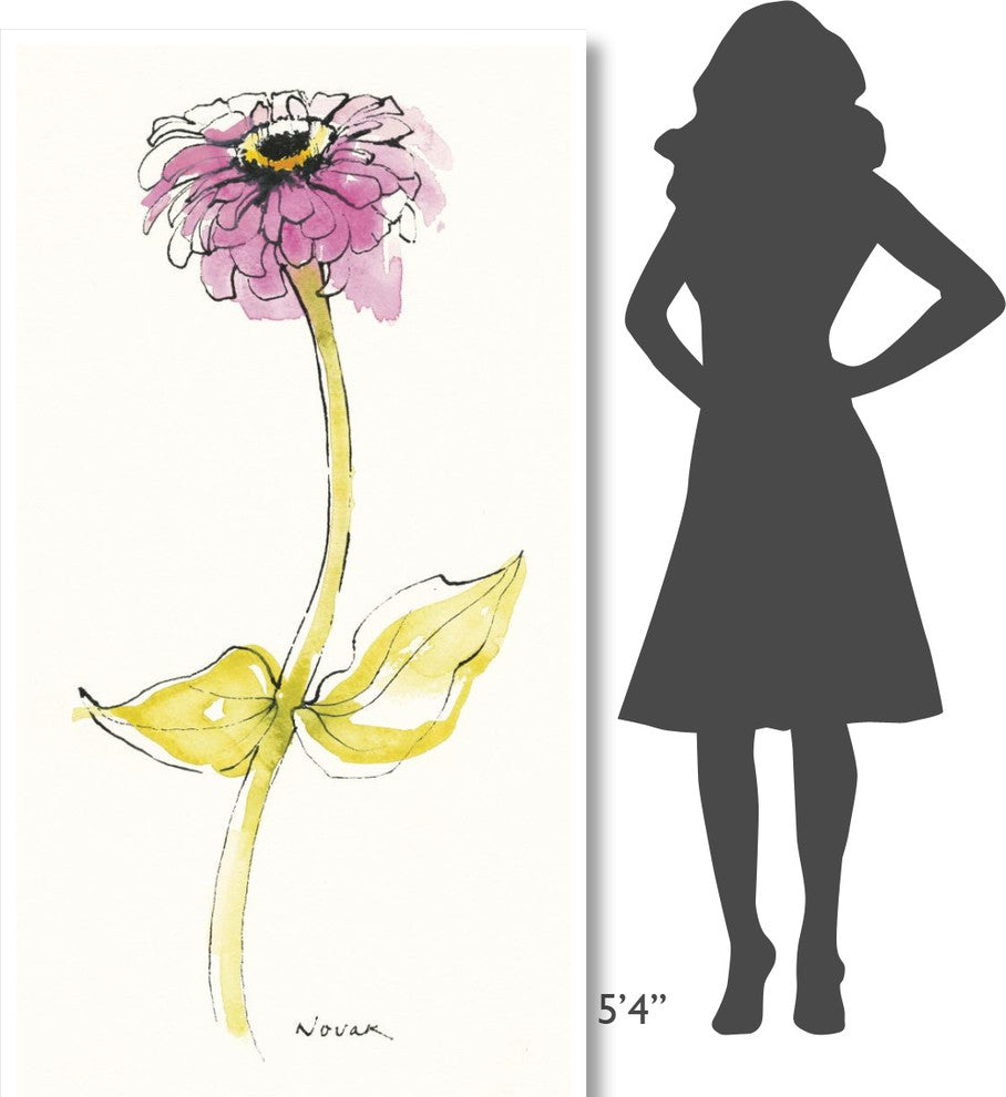 "Zinnia I" Digital Paper Print by Shirley Novak, 38"x74"