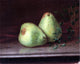 Daniel Folger Bigelow Two Green Pears, 20"x25" Gallery Wrapped Canvas Print