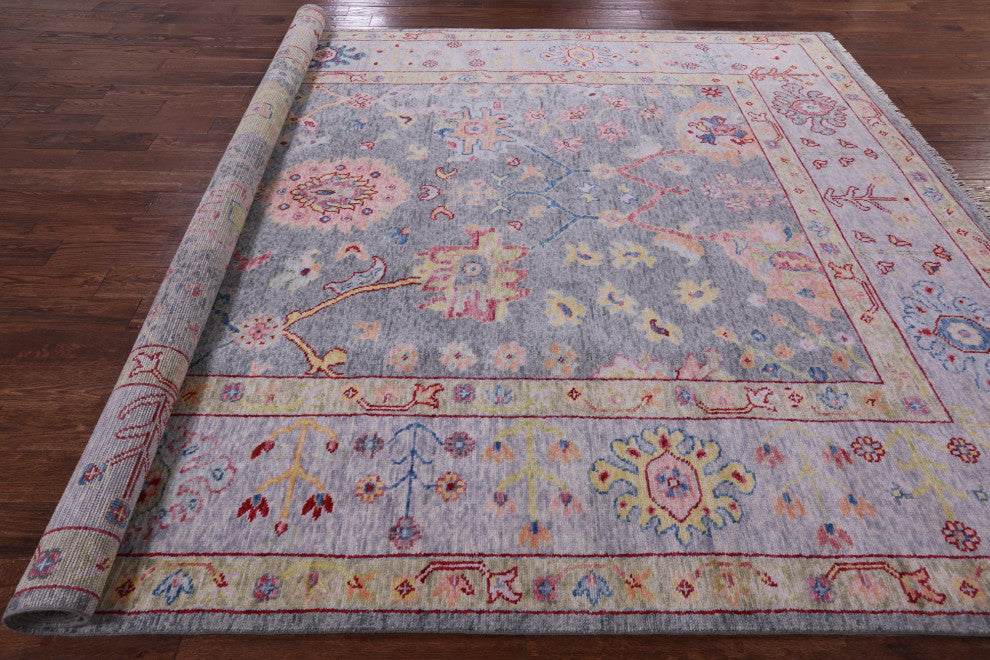 8' 11" X 11' 8" Handmade Turkish Oushak Wool Rug - Q14822