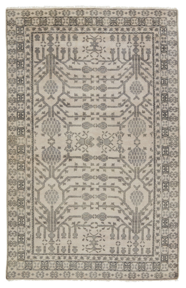 Jaipur Living Cosimo Hand-Knotted Oriental Gray Area Rug, 3'x10'
