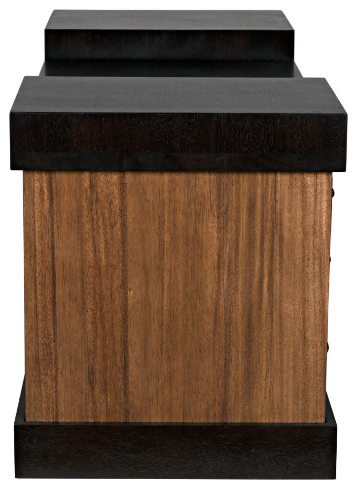 NOIR Furniture - Bentley Desk in Dark/Ebony Walnut - GDES194EBDW