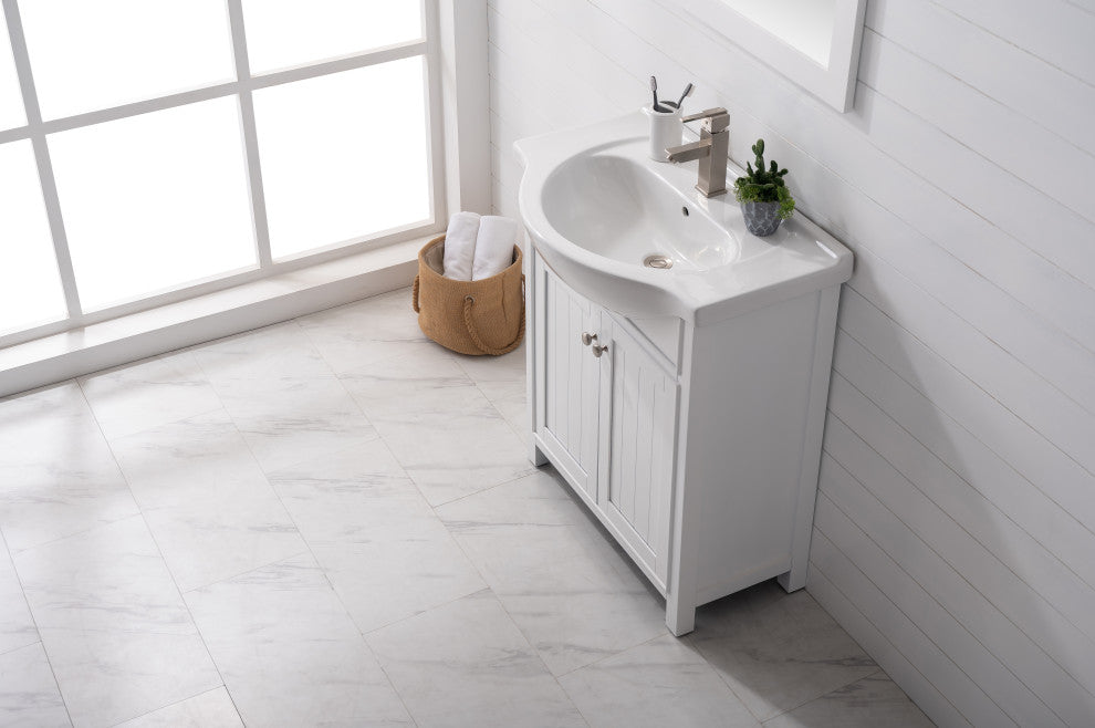 Marian Transitional White 30" Single Sink Vanity