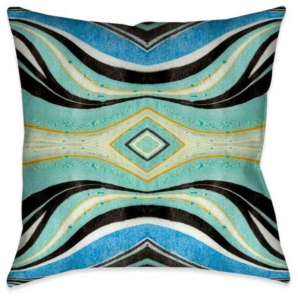 Lucid Swirls Outdoor Decorative Pillow, 18"x18"