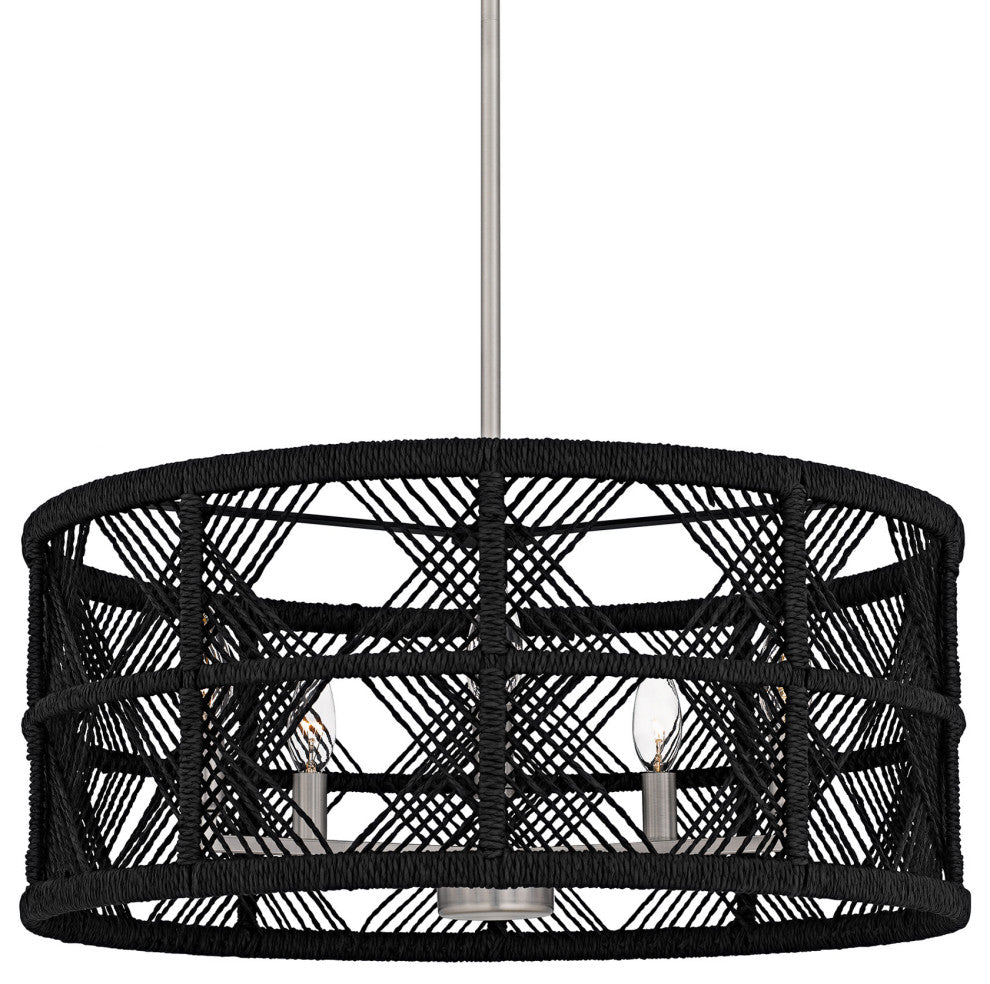 Quoizel AXF2822 Axford 5 Light 22"W Taper Candle Pendant / - Antique Nickel