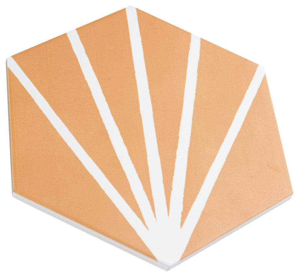 Horizon Dusk Hex Mostaza Porcelain Floor and Wall Tile
