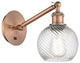 Innovations 317-1W-AC-G1214-6-LED 1-Light Sconce, Antique Copper