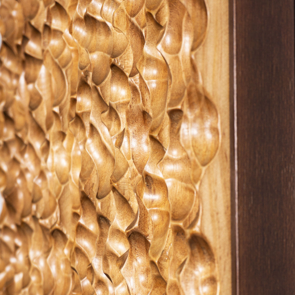 Bonneville Carved Wood Shadow Box Wall Decor